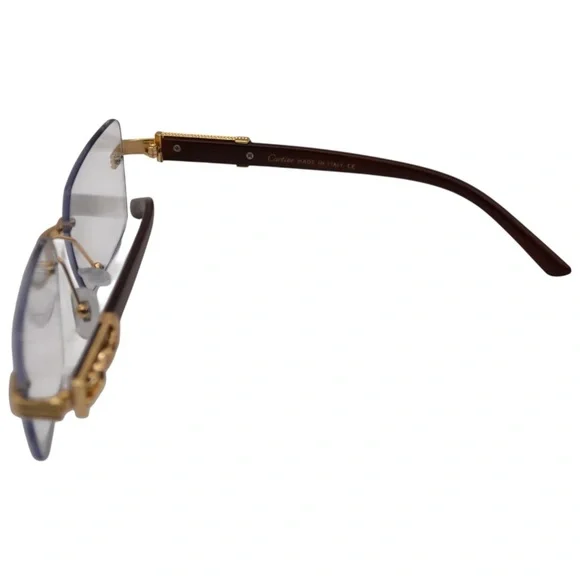 Cartier Oversized Glasses | Gold & Burgundy | Used – Like New | Transitions + BB - Picture 4 of 13